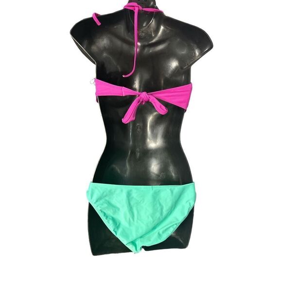 CUTE BODY GLOVE women two piece swimsuit size medium bottoms and small halter sw - Picture 2 of 3